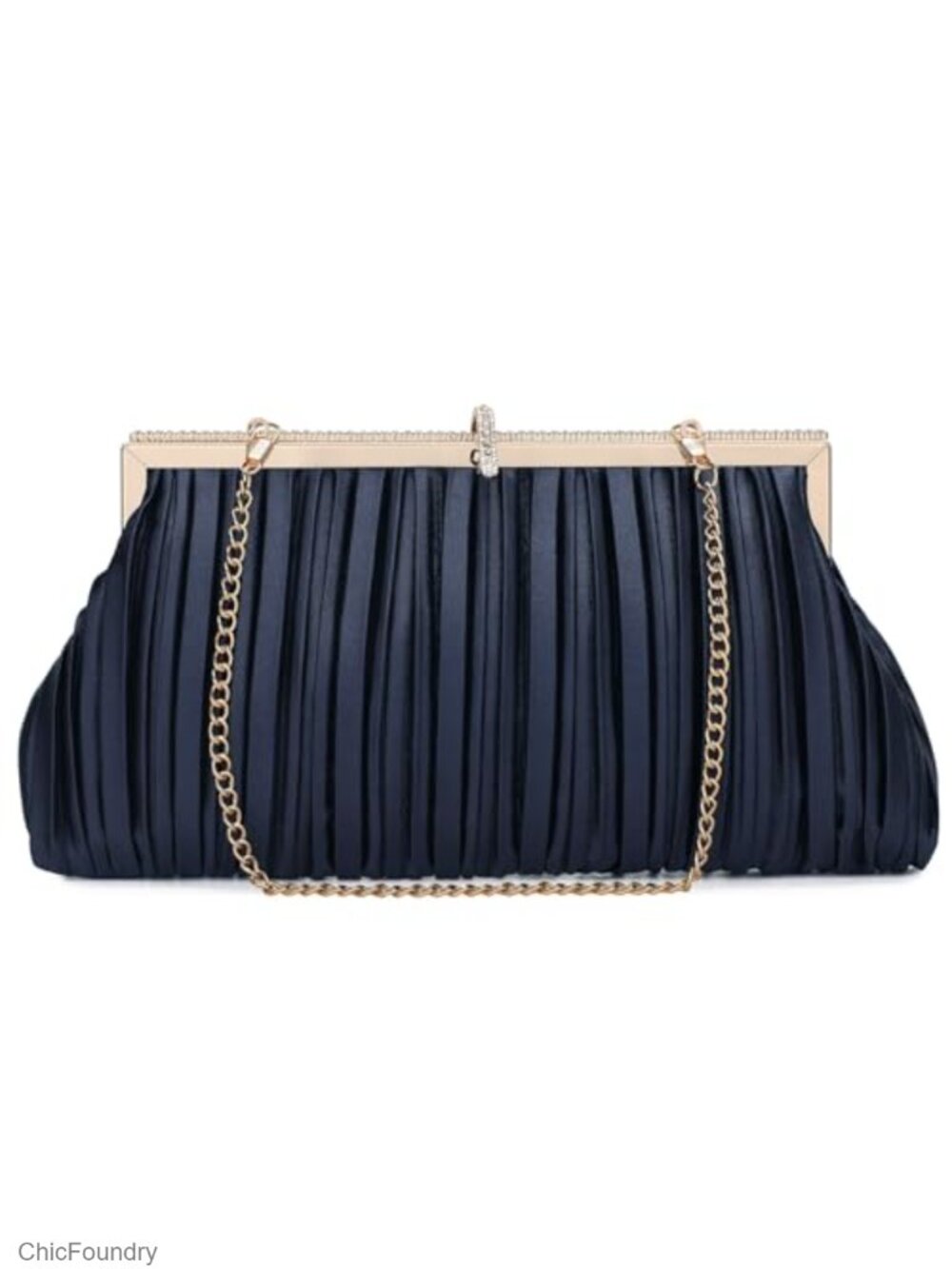 Elegant Clutch Evening Bag with Chain Strap for Women